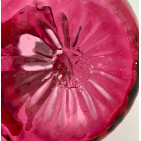 Vintage Fenton Cranberry Jack in the Pulpit Art Glass Vase 8 “ - Picture 4 of 6